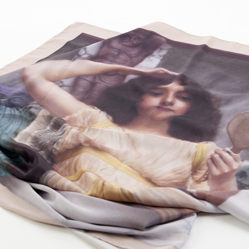 "‘The Contemplation (Mirror)’ – Art scarf