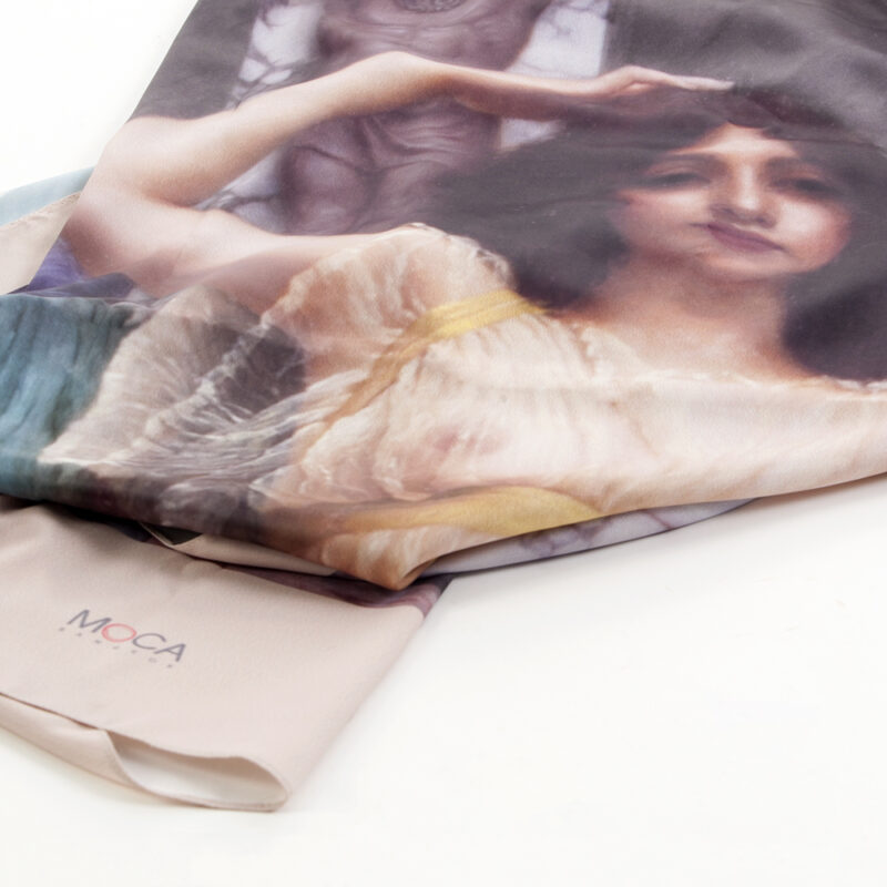 "‘The Contemplation (Mirror)’ – Art scarf
