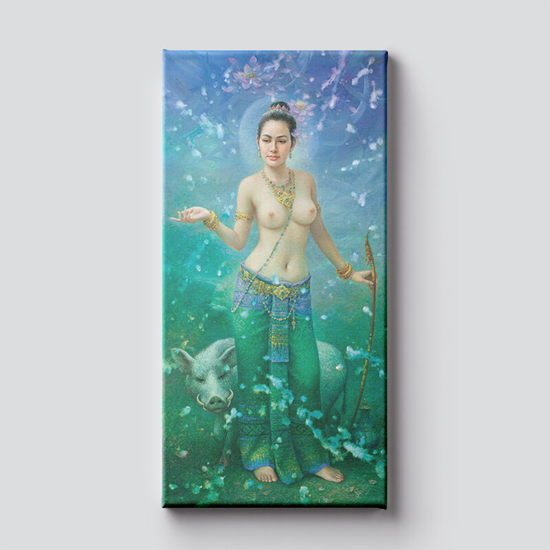 "RAKSOT DEVI 2015" Print on Canvas BY SOMPOP BUDTARAD